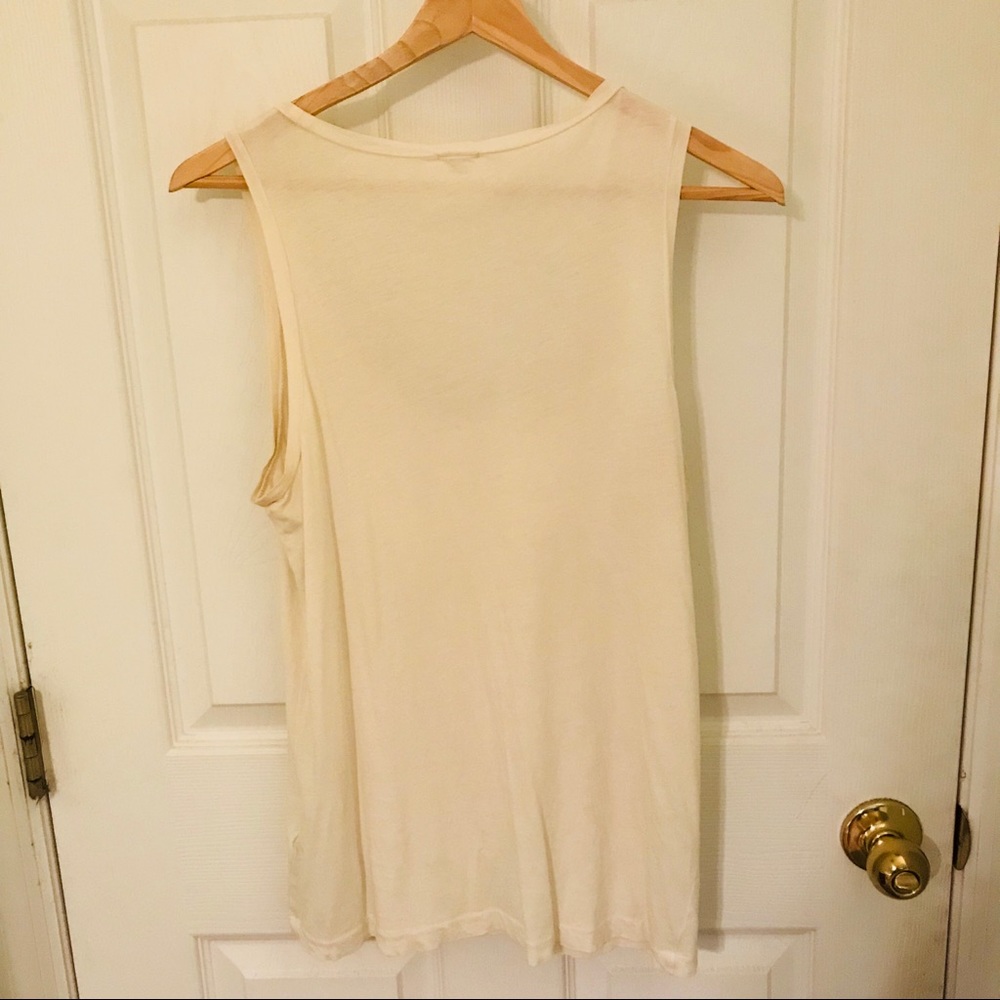 J. Crew Cream Ruffle Tank - Picture 2 of 4